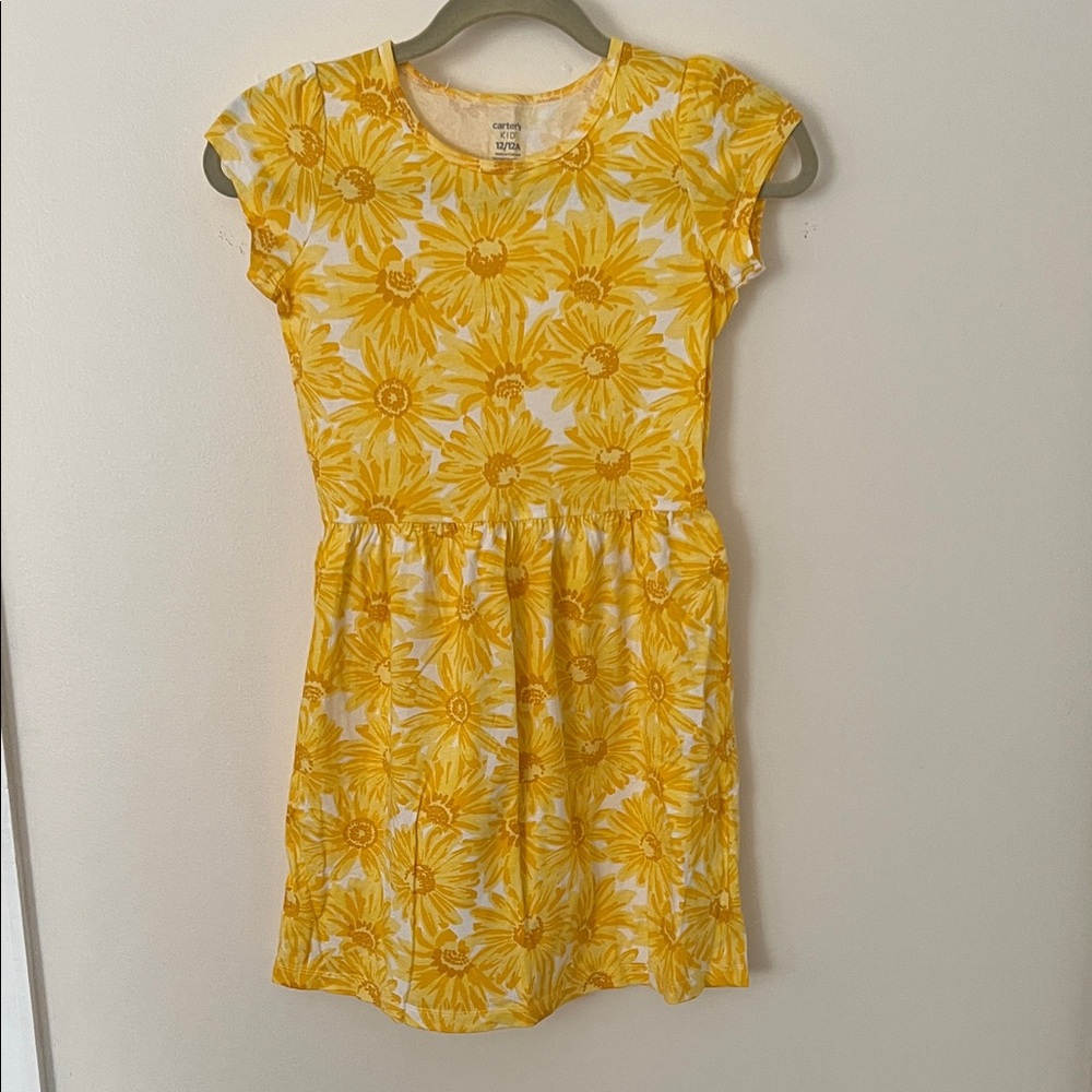 Carter's Bright Yellow Sunflower Dress